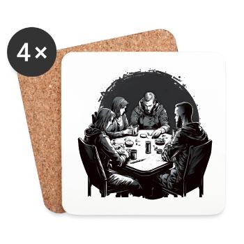 Rollenspieler LARP Role playing gamer - Untersetzer (4er-Set) - Weiß - Vorne
