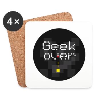 GEEK OVER - Dessous de verre (lot de 4) - blanc - Devant