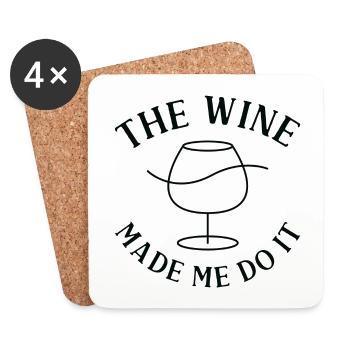 Le vin m’a fait le faire - Dessous de verre (lot de 4) - blanc - Devant