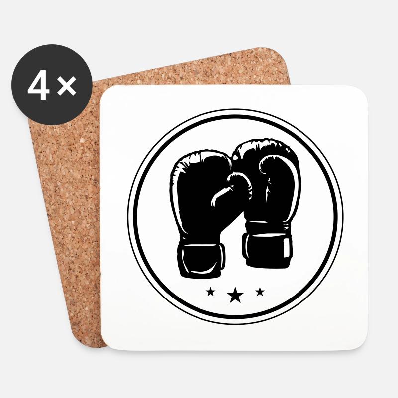 Boxhandschuhe Symbol Boxen Sport - Untersetzer (4er-Set) - Weiß