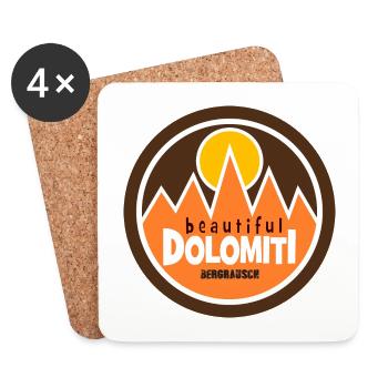 Beautiful Dolomiti Südtirol Berge Bergrausch Alpen - Untersetzer (4er-Set) - Weiß - Vorne