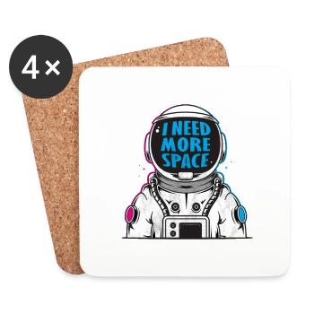 I need more space - Coasters (set of 4) - white - Front