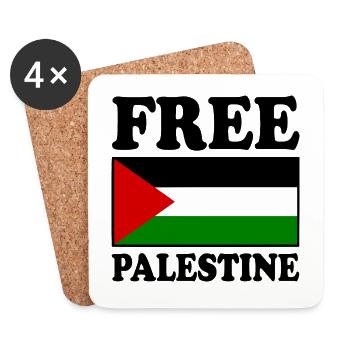 Free palestine - Untersetzer (4er-Set) - Weiß - Vorne