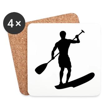 Stand Up Paddling - Untersetzer (4er-Set) - Weiß - Vorne