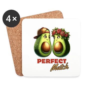 Avocado Perfect Match - Untersetzer (4er-Set) - Weiß - Vorne