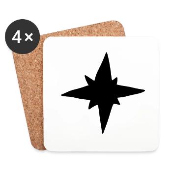 Stern cartoon symbol - Untersetzer (4er-Set) - Weiß - Vorne