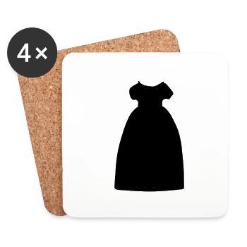 Kleid Symbol Klamotten cartoon - Untersetzer (4er-Set) - Weiß - Vorne