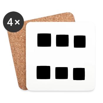 Muster Quadrat viereck symbol - Untersetzer (4er-Set) - Weiß - Vorne
