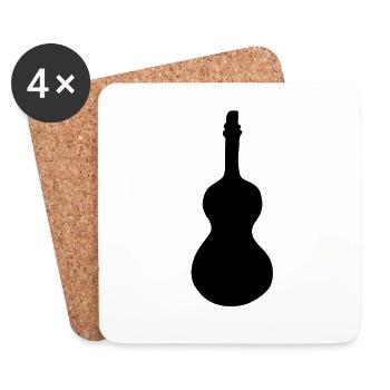 gitarre symbol Musik instrument - Untersetzer (4er-Set) - Weiß - Vorne