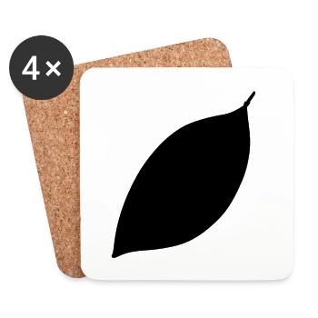blatt symbol form natur - Untersetzer (4er-Set) - Weiß - Vorne