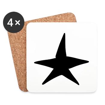 stern symbol form nacht - Untersetzer (4er-Set) - Weiß - Vorne