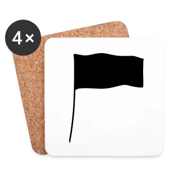 flagge form symbol - Untersetzer (4er-Set) - Weiß - Vorne