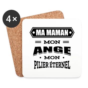 MA MAMAN MON ANGE MON PILIER ETERNEL - Dessous de verre (lot de 4) - blanc - Devant