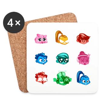 My moods- trivisk' style - Untersetzer (4er-Set) - Weiß - Vorne
