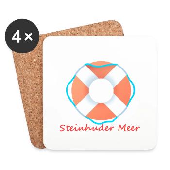 Steinhuder Meer Rettungsring - Untersetzer (4er-Set) - Weiß - Vorne