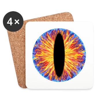 Dragon's Eye - Fire and Water - Coasters (set of 4) - white - Front