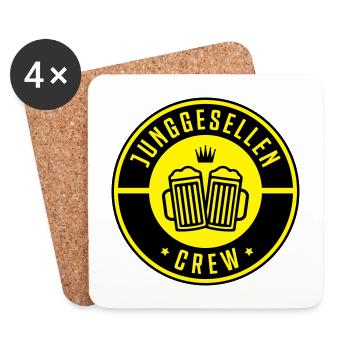 junggesellen crew bier - Untersetzer (4er-Set) - Weiß - Vorne