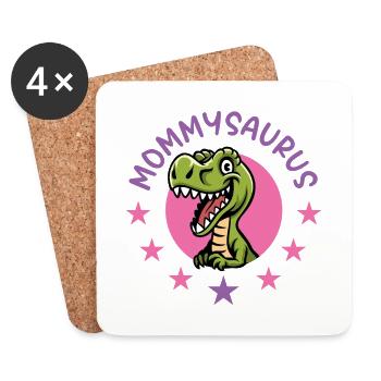 Mommysaurus - Untersetzer (4er-Set) - Weiß - Vorne