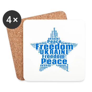 Ukraine Love Peace Gift Idea Peace - Coasters (set of 4) - white - Front