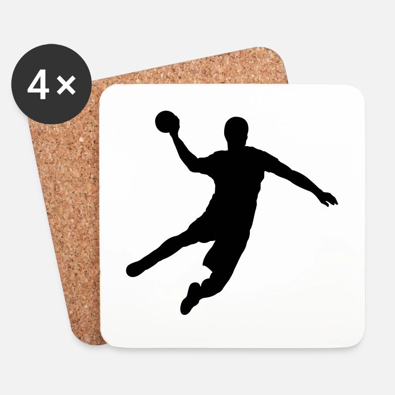 Handball - Untersetzer (4er-Set) - Weiß