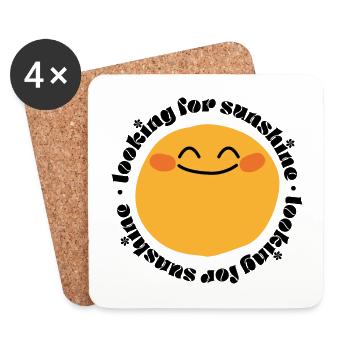 À la recherche de soleil - Dessous de verre (lot de 4) - blanc - Devant