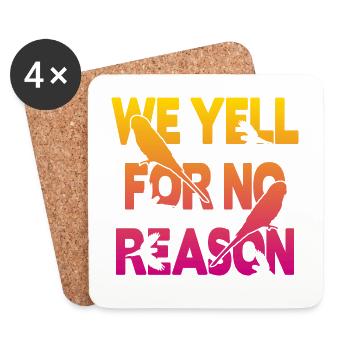 We Yell For No Reason - Budgie - Coasters (set of 4) - white - Front