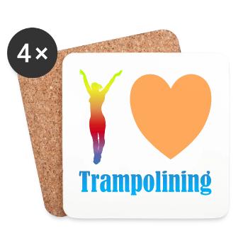 I love Trampolining - Coasters (set of 4) - white - Front
