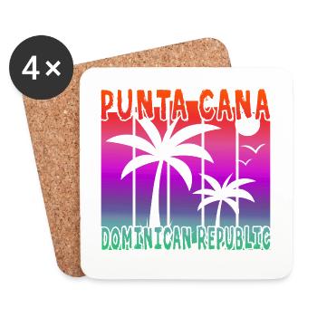 Punta Cana République dominicaine - Dessous de verre (lot de 4) - blanc - Devant