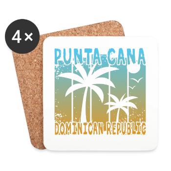 Punta Cana République dominicaine - Dessous de verre (lot de 4) - blanc - Devant
