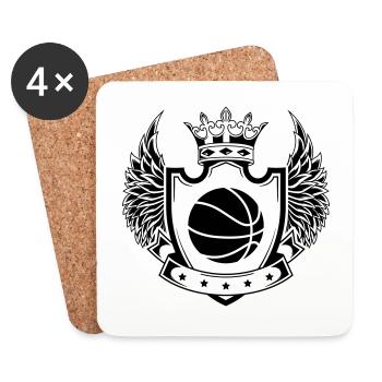 Basketball Crest - Coasters (set of 4) - white - Front