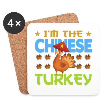 I'm the Chinese Turkey - Untersetzer (4er-Set) - Weiß - Vorne