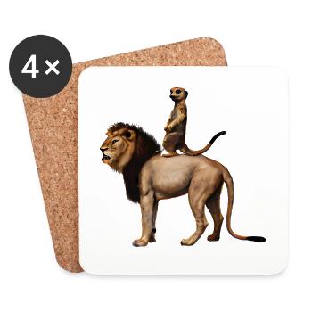 Royal Meerkat - Coasters (set of 4) - white - Front