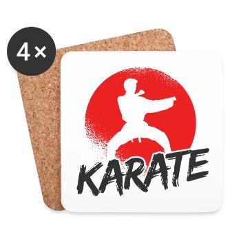 Japanischer Kampfsport Karate - Untersetzer (4er-Set) - Weiß - Vorne