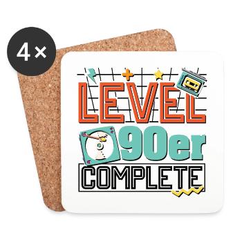 Level -90er Complete - Untersetzer (4er-Set) - Weiß - Vorne