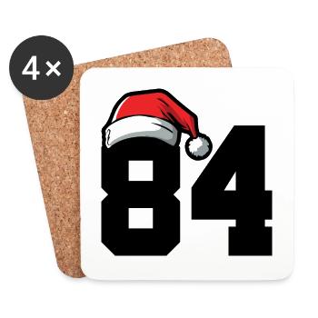 84 Numéro Noël - Dessous de verre (lot de 4) - blanc - Devant