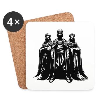Cool design with the Three Kings - Coasters (set of 4) - white - Front
