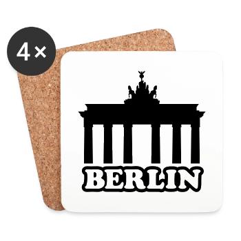BERLIN BRANDENBURGER TOR SILOUETTE - Untersetzer (4er-Set) - Weiß - Vorne