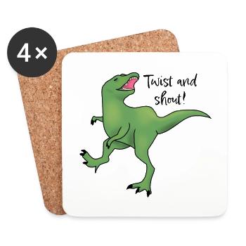 Twist and shout! - Coasters (set of 4) - white - Front