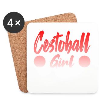 Cestoball Girl is my middle name - Coasters (set of 4) - white - Front
