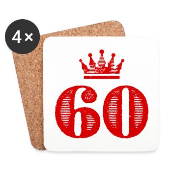 60 Number Crown - Coasters (set of 4) - white - Front
