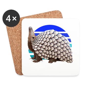 Niedliches Pangolin-Design - Untersetzer (4er-Set) - Weiß - Vorne