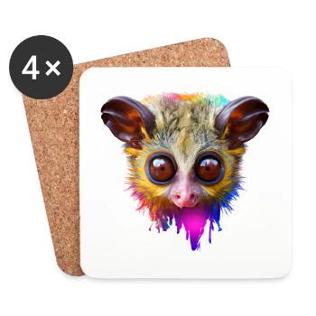 Conception Tarsier - Dessous de verre (lot de 4) - blanc - Devant