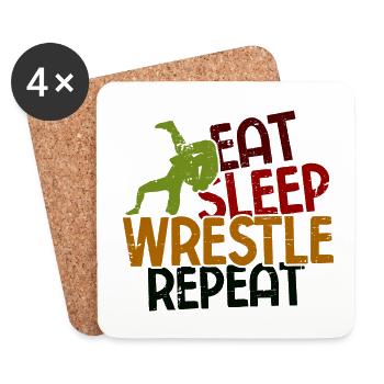 Grappling Martial Arts Wrestling - Untersetzer (4er-Set) - Weiß - Vorne