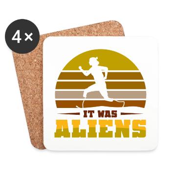 It was aliens - Untersetzer (4er-Set) - Weiß - Vorne