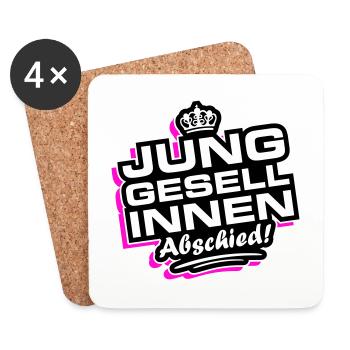Junggesellinnen Abschied Jga - Untersetzer (4er-Set) - Weiß - Vorne