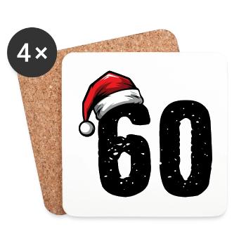 60 Numéro Noël - Dessous de verre (lot de 4) - blanc - Devant