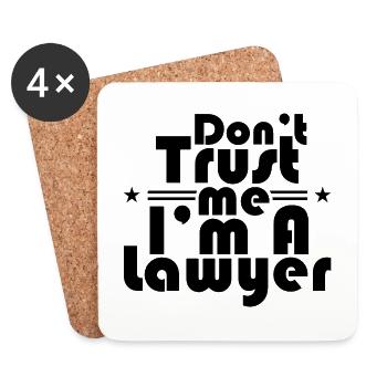 Ne me fais pas confiance Je suis Avocat juriste - Dessous de verre (lot de 4) - blanc - Devant