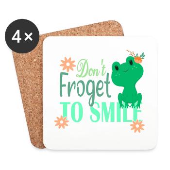 Don't Froget to smile - Untersetzer (4er-Set) - Weiß - Vorne