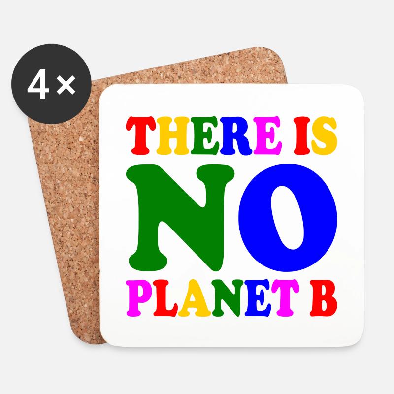 There is no planet b - Untersetzer (4er-Set) - Weiß