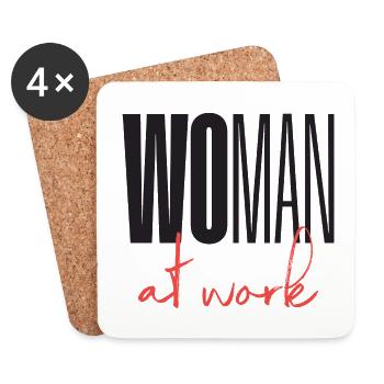 Woman at work - Untersetzer (4er-Set) - Weiß - Vorne